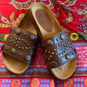 Penelope Chilvers Brown Studded Sandals